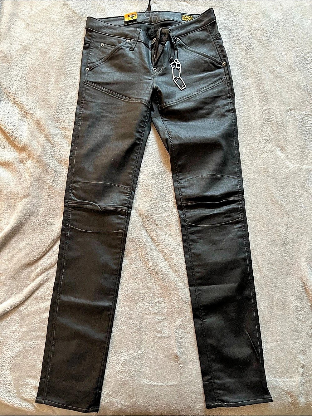 G-Star RAW 96 Elwood R.T. Skinny Jeans Black Waist 27 Like New